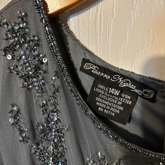 Pissarro Nights Ash Blue Sequin Gown - Picture 6 of 14